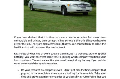 Ultimate Tips For Getting The Most Out Of Limo Services